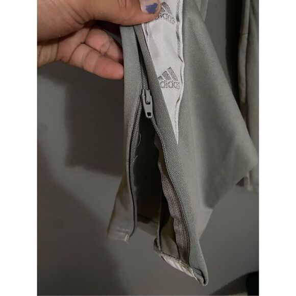 Adidas Women's Tiro 19 Training Pants White Gray Slim Fit Zip Ankle Size XL - Picture 6 of 9